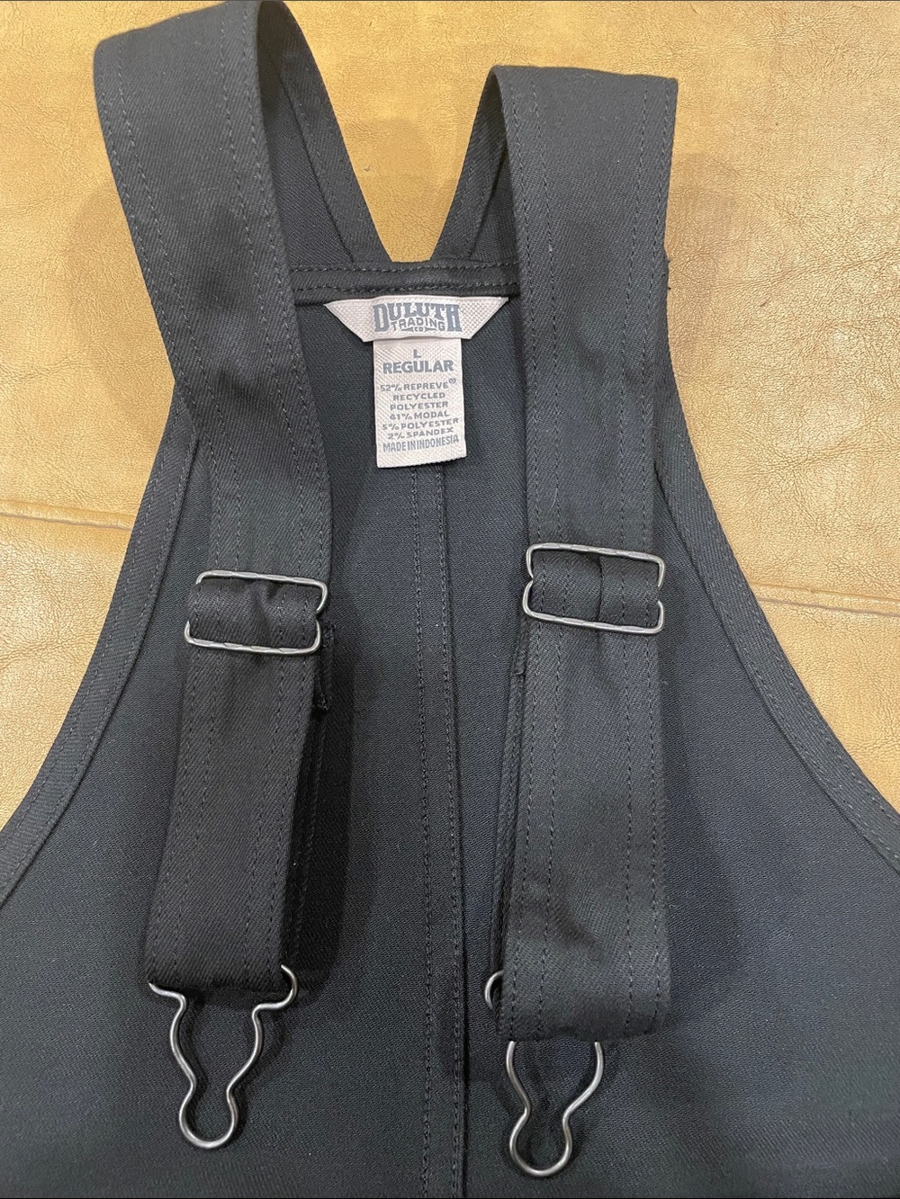 Duluth Trading Co Black Women's Bodysuit Overalls with Adjustable Straps